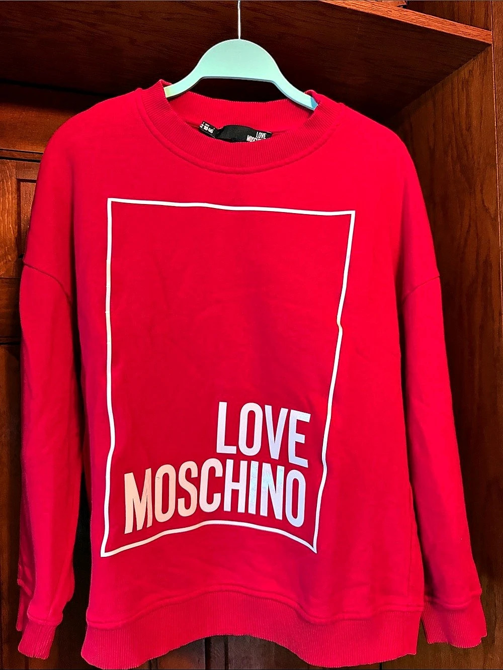 Love Moschino Graphic Sweatshirt in Pink Size 10/46 Like New